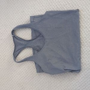 Lululemon tank top size 6, medium, blue and white